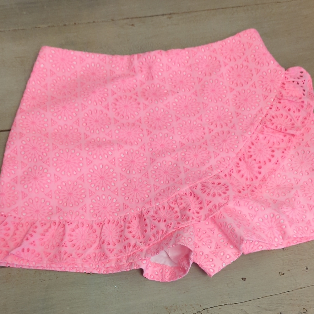 Lilly Pulitzer Neon Pink Eyelet Skirt